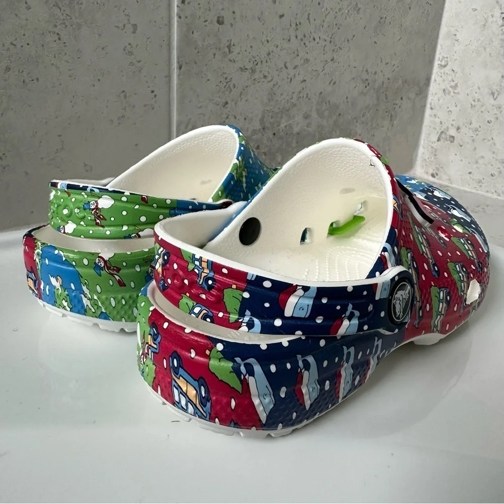 CROCS x Vineyard Vines HOLIDAY PATCHWORK CLOGS Size 13 Little Kid